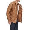 imageLevis Mens Faux Leather Shirt JacketSaddle Faux Leather