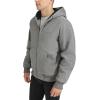imageLevis Mens Workwear Cotton Canvas Hooded Bomber Jacket Regular ampamp Big ampamp Tall SizesGreySherpa Lined