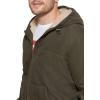 imageLevis Mens Workwear Cotton Canvas Hooded Bomber Jacket Regular ampamp Big ampamp Tall SizesOliveSherpa Lined