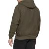 imageLevis Mens Workwear Cotton Canvas Hooded Bomber Jacket Regular ampamp Big ampamp Tall SizesOliveSherpa Lined