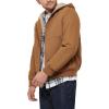 imageLevis Mens Workwear Cotton Canvas Hooded Bomber Jacket Regular ampamp Big ampamp Tall SizesWorker Brown Welt Pockets Sherpa