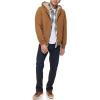 imageLevis Mens Workwear Cotton Canvas Hooded Bomber Jacket Regular ampamp Big ampamp Tall SizesWorker Brown Welt Pockets Sherpa