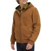 imageLevis Mens Workwear Cotton Canvas Hoody Bomber Jacket Regular ampamp Big ampamp Tall SizesWorker Brown Quilted Lining