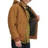 imageLevis Mens Workwear Cotton Canvas Hoody Bomber Jacket Regular ampamp Big ampamp Tall SizesWorker Brown Quilted Lining