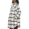 imageLevis Womens Wool Blend Sherpa Lined Long Shacket Standard ampamp Plus SizesBlackWhite Window Plaid