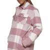 imageLevis Womens Wool Blend Sherpa Lined Long Shacket Standard ampamp Plus SizesMauve Plaid