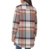 imageLevis Womens Wool Blend Sherpa Lined Long Shacket Standard ampamp Plus SizesRust Multi Plaid