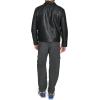 imageLevis mens Faux Leather Laydown Collar Racer JacketBlack Chest Zip