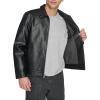 imageLevis mens Faux Leather Laydown Collar Racer JacketBlack Chest Zip