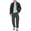 imageLevis mens Faux Leather Laydown Collar Racer JacketBlack Chest Zip