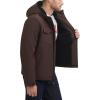 imageLevis mens Soft Shell Two Pocket Hooded Trucker JacketDark Brown Sherpa