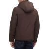imageLevis mens Soft Shell Two Pocket Hooded Trucker JacketDark Brown Sherpa