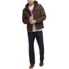 imageLevis mens Soft Shell Two Pocket Hooded Trucker JacketDark Brown Sherpa