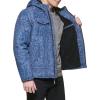 imageLevis mens Soft Shell Two Pocket Hooded Trucker JacketFaded Blue Bandana Sherpa