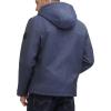imageLevis mens Soft Shell Two Pocket Hooded Trucker JacketMidnight Heather Sherpa