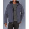 imageLevis mens Soft Shell Two Pocket Hooded Trucker JacketMidnight Heather Sherpa