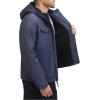imageLevis mens Soft Shell Two Pocket Hooded Trucker JacketMidnight Heather Sherpa