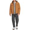 imageLevis mens Soft Shell Two Pocket Hooded Trucker JacketWorker Brown Sherpa
