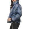 imageLevis womens Cinch Waist Puffer JacketBlue Ombre Wool Plaid