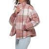 imageLevis womens Cinch Waist Puffer JacketCameo Pink Wool Plaid