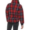 imageLevis womens Cinch Waist Puffer JacketRedNavy Ombre Wool Plaid