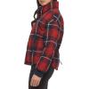 imageLevis womens Cinch Waist Puffer JacketRedNavy Ombre Wool Plaid