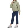 imageLevis womens Cinch Waist Puffer JacketSea Green Faux Leather With Hood
