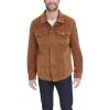 imageLevis Mens Faux Leather Shirt JacketCognac Faux Suede