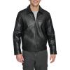 imageLevis mens Faux Leather Laydown Collar Racer JacketBlack Chest Zip