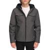 imageLevis mens Soft Shell Two Pocket Hooded Trucker JacketGraphite Heather Sherpa