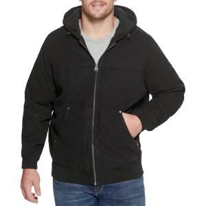 imageLevis Mens Workwear Cotton Canvas Hooded Bomber Jacket Regular ampamp Big ampamp Tall SizesBlack