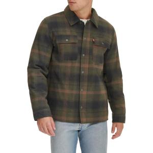 imageLevis mens Classic Plaid Shirt JacketGreen Ombre Plaid