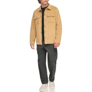 imageLevis mens Classic Plaid Shirt JacketSand CorduroySherpa Lined