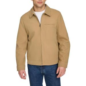 imageLevis mens Faux Leather Laydown Collar Racer JacketTan Faux Suede