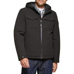 imageLevis mens Soft Shell Two Pocket Hooded Trucker JacketBlack