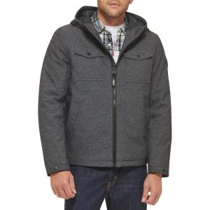 imageLevis mens Soft Shell Two Pocket Hooded Trucker JacketGraphite