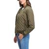 imageLevis Womens Diamond Quilted Bomber Jacket With Front Pockets  Regular ampamp Plus SizesArmy Green