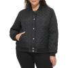 imageLevis Womens Diamond Quilted Bomber Jacket With Front Pockets  Regular ampamp Plus SizesBlack Sherpa Lined