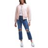 imageLevis Womens Diamond Quilted Bomber Jacket With Front Pockets  Regular ampamp Plus SizesPeach Blush Sherpa Lined