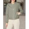 imageLevis Womens Diamond Quilted Bomber Jacket With Front Pockets  Regular ampamp Plus SizesSea Green