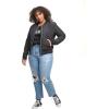 imageLevis Womens Diamond Quilted Bomber Jacket With Front Pockets  Regular ampamp Plus SizesShade Black