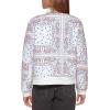imageLevis Womens Diamond Quilted Bomber Jacket With Front Pockets  Regular ampamp Plus SizesWhite Navy Bandana