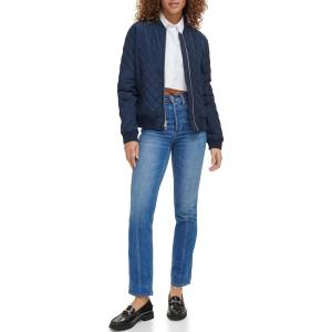imageLevis Womens Diamond Quilted Bomber Jacket With Front Pockets  Regular ampamp Plus SizesNavy