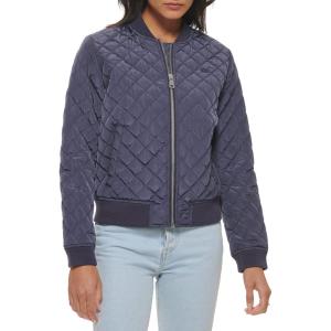 imageLevis Womens Diamond Quilted Bomber Jacket With Front Pockets  Regular ampamp Plus SizesOdyssey Grey