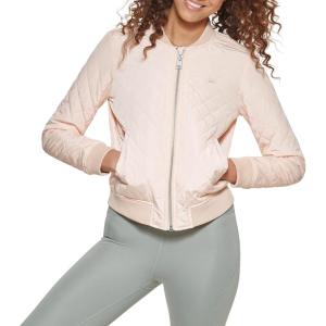 imageLevis Womens Diamond Quilted Bomber Jacket With Front Pockets  Regular ampamp Plus SizesPeach