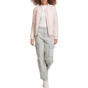 imageLevis Womens Diamond Quilted Bomber Jacket With Front Pockets  Regular ampamp Plus SizesPeach Blush
