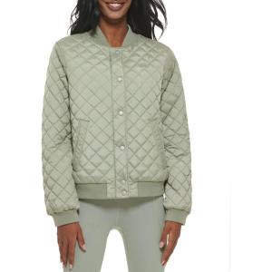 imageLevis Womens Diamond Quilted Bomber Jacket With Front Pockets  Regular ampamp Plus SizesSeafoam Sherpa Lined