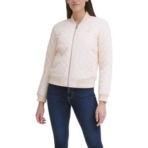 imageLevis Womens Diamond Quilted Bomber Jacket With Front Pockets  Regular ampamp Plus SizesShell Pink