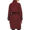 imageCole Haan Womens Belted Raglan Melton Wool CoatBurgundy