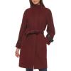 imageCole Haan Womens Belted Raglan Melton Wool CoatBurgundy